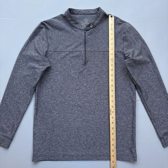 Swannies Men Medium 1/4 Zip Jacket Pullover Golf Long Sleeve Top Stretch Gray - Picture 6 of 10